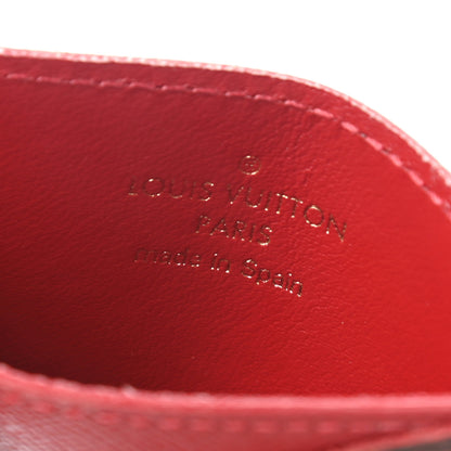 Louis Vuitton Damier Ebene Caissa Card Holder Cherry 6 of 7