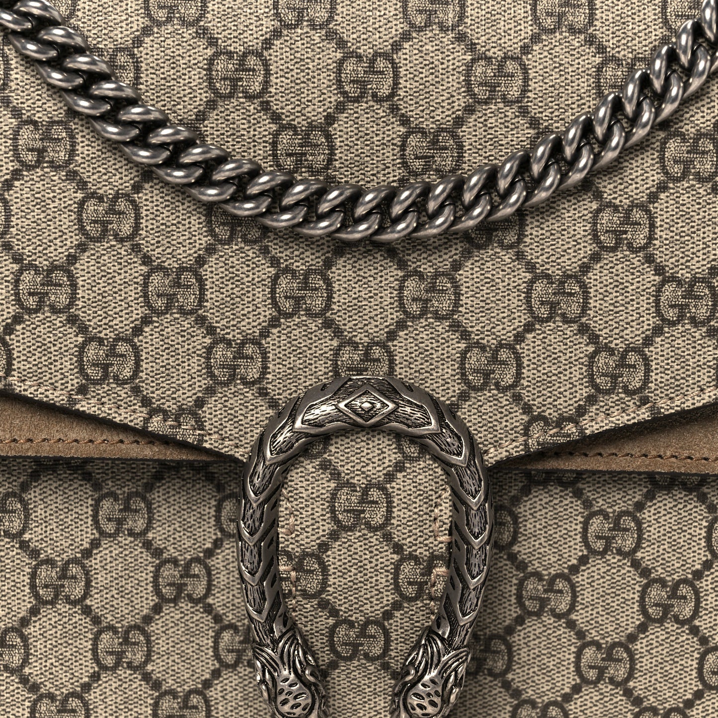 GG Supreme Monogram Medium Dionysus Shoulder Bag Taupe