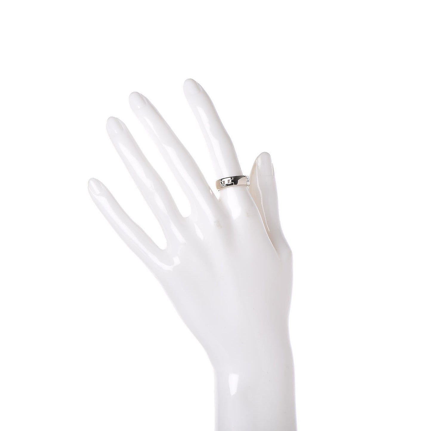 18K White Gold Hercules H Ring 50 5.25