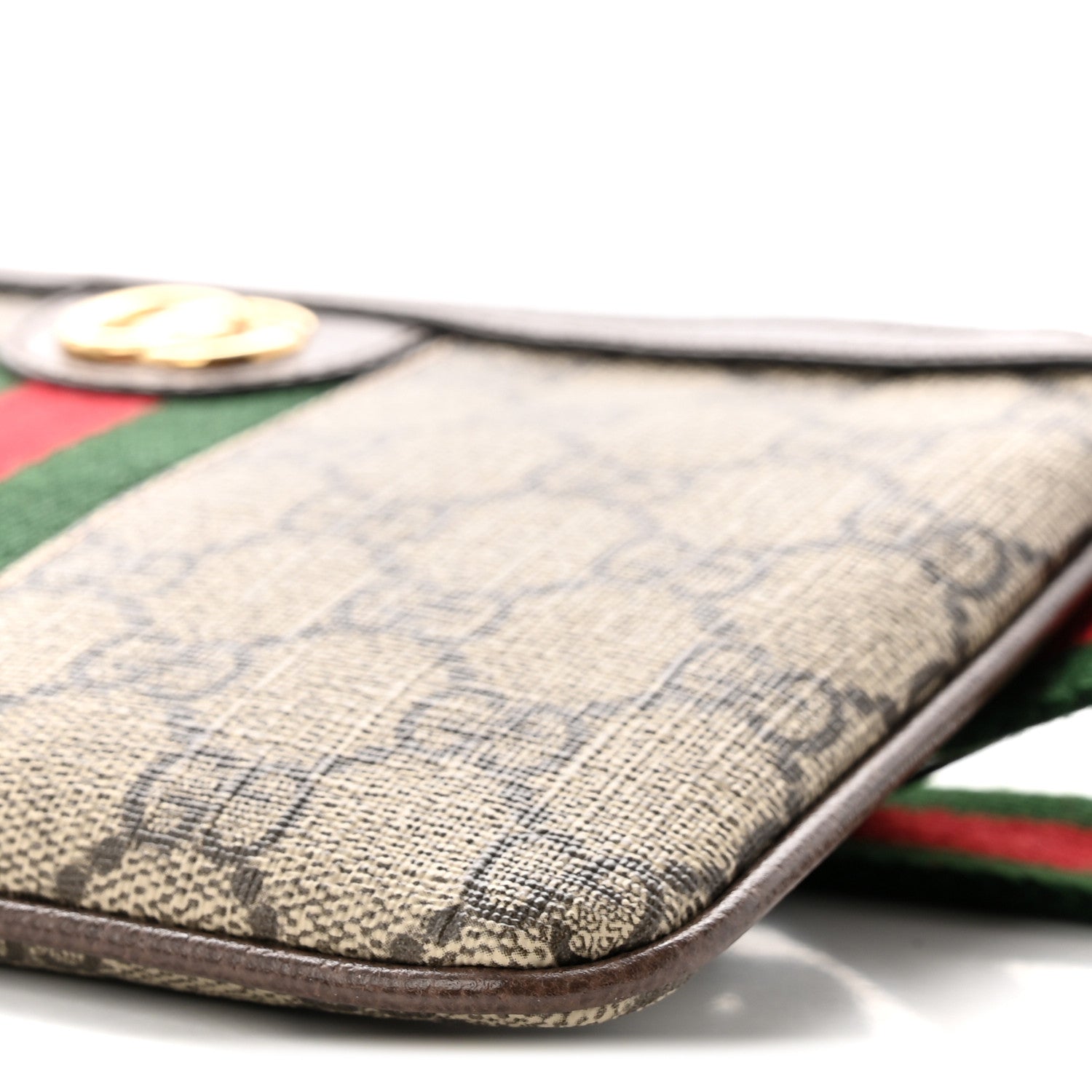 Gucci GG Supreme Monogram Web Ophidia Utility Belt Bag  85 34 Beige Ebony New Acero 11 of 11