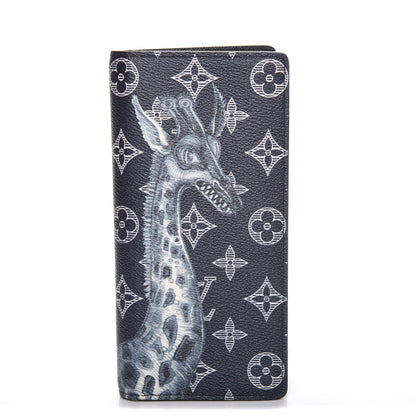 Louis Vuitton Savane Monogram Chapman Giraffe Brazza Wallet Encre 1 of 7