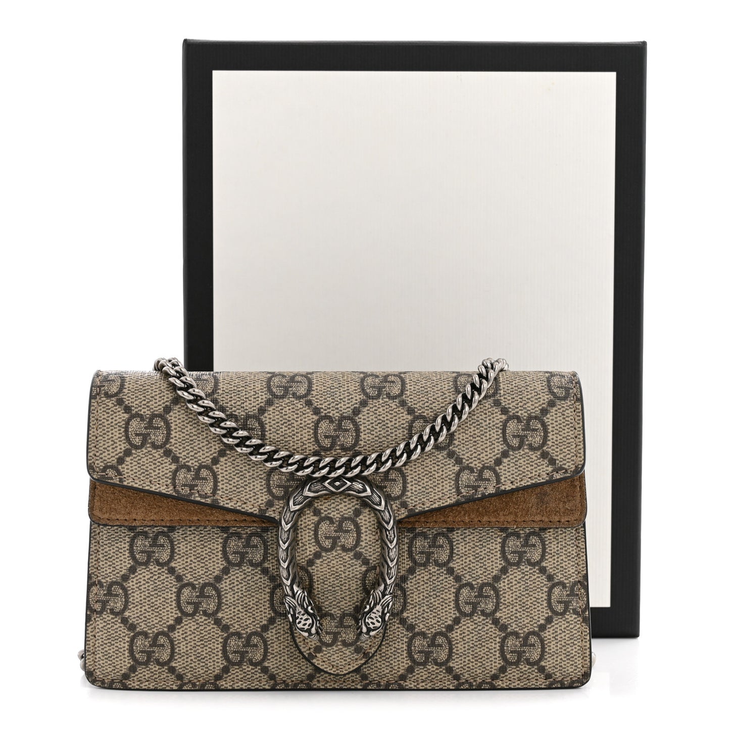 GG Supreme Monogram Super Mini Dionysus Shoulder Bag Taupe