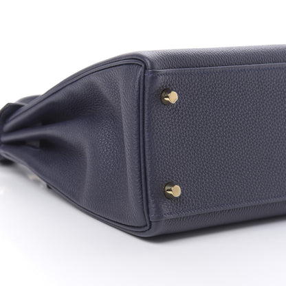 Hermes Togo Kelly Retourne 28 Bleu Nuit 9 of 11
