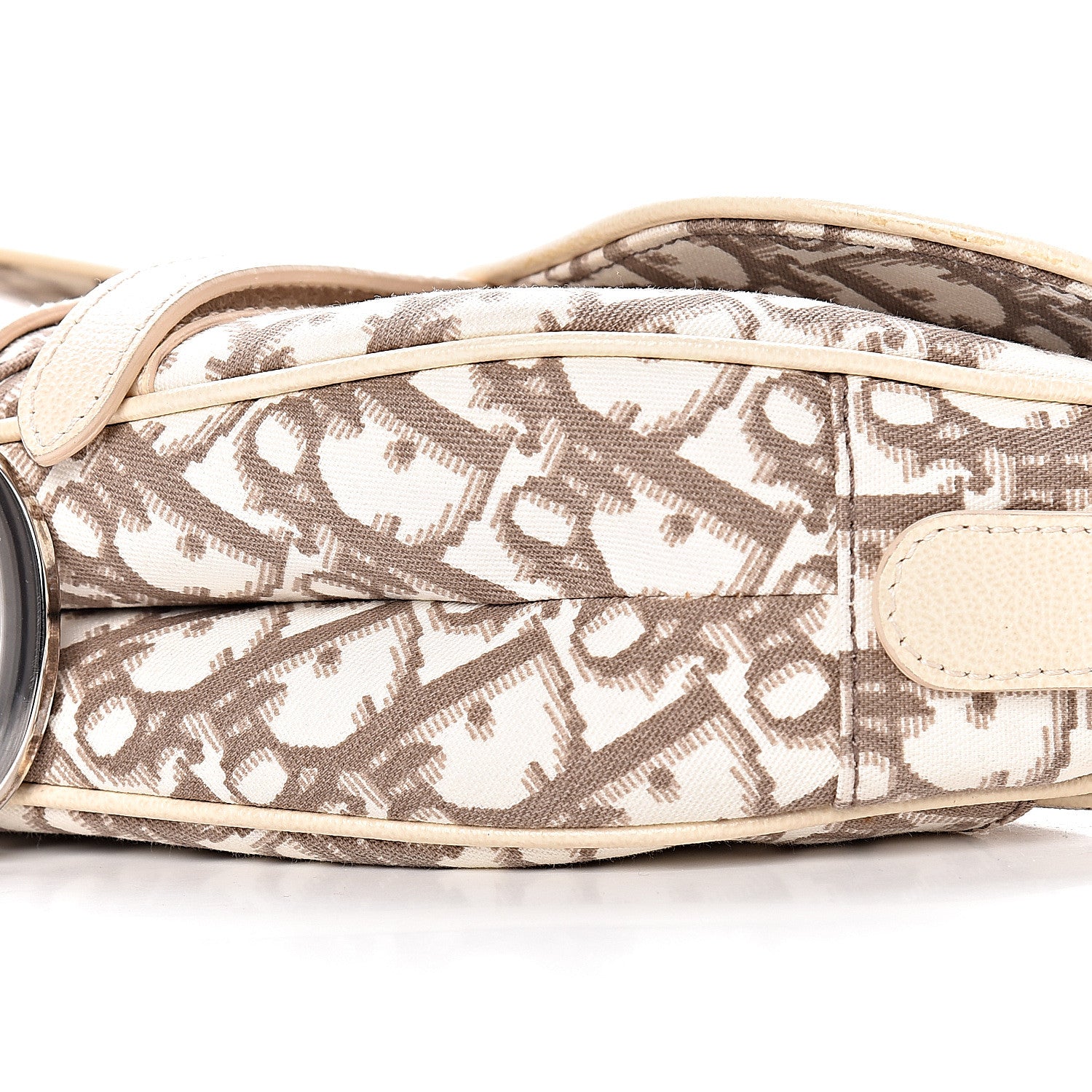 Christian Dior Monogram Vintage Flowers Saddle Bag Beige 10 of 11