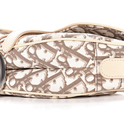 Christian Dior Monogram Vintage Flowers Saddle Bag Beige 10 of 11