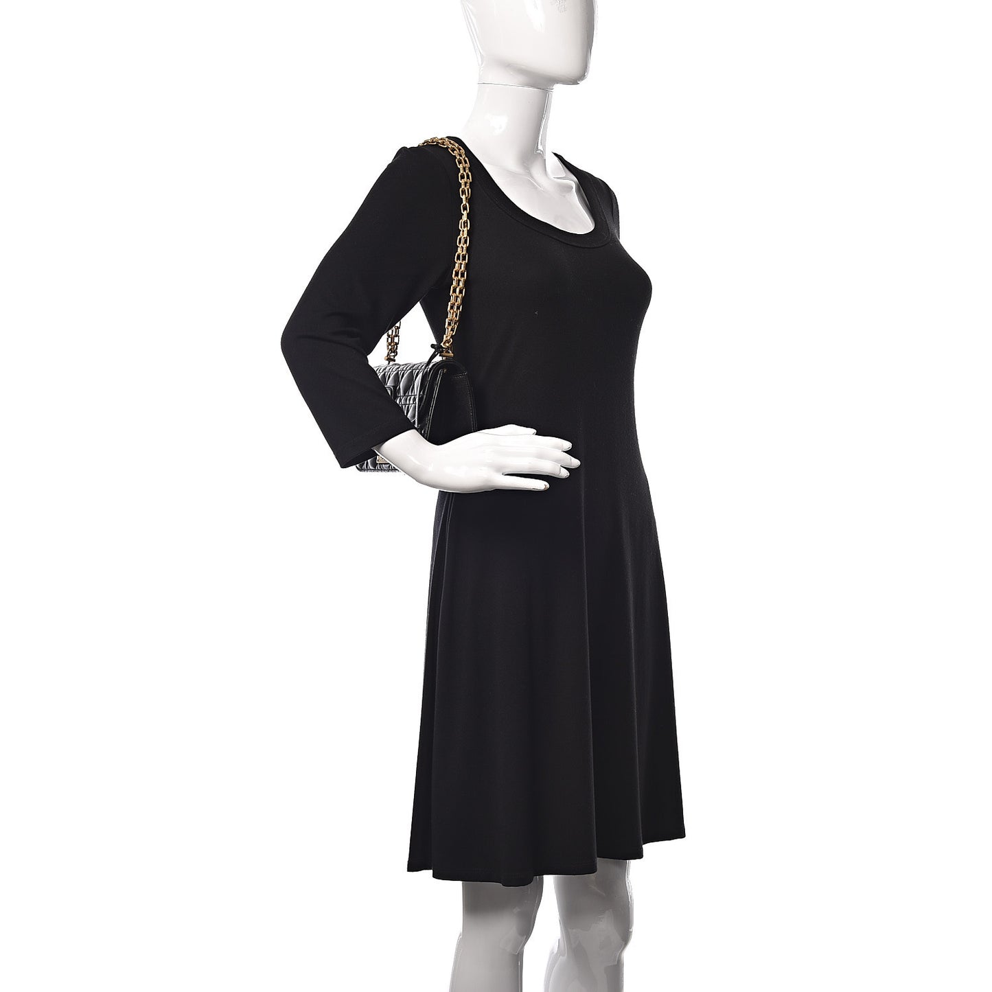 Lambskin Cannage Small Dioraddict Flap Bag Black