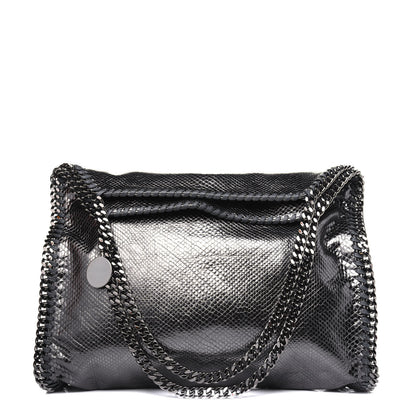 Stella McCartney Metallic Snake Print Small Falabella Tote Ruthenium 1 of 12