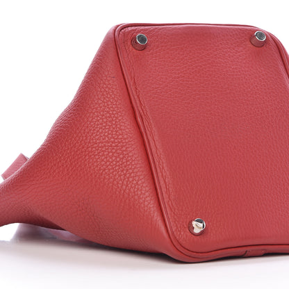 Hermes Taurillon Clemence Picotin Lock 18 PM Rouge Garance 10 of 14