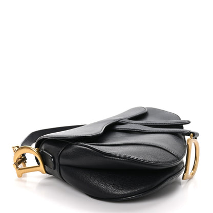 Christian Dior Shiny Goatskin Saddle Bag Black 4 of 10