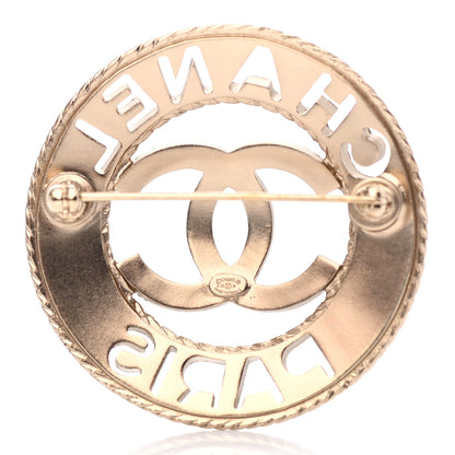 Chanel Metal CC Paris Brooch Gold 2 of 3