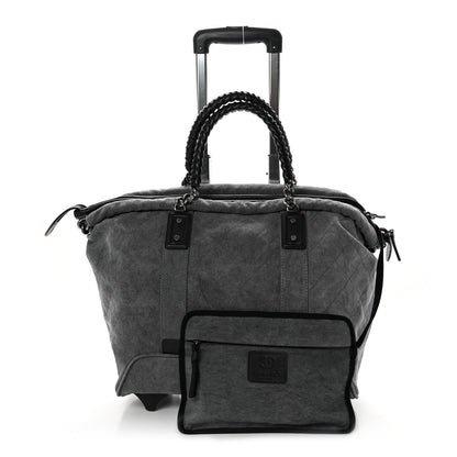Chanel Washed Toile Calfskin Quilted Trolley Black 1 of 10