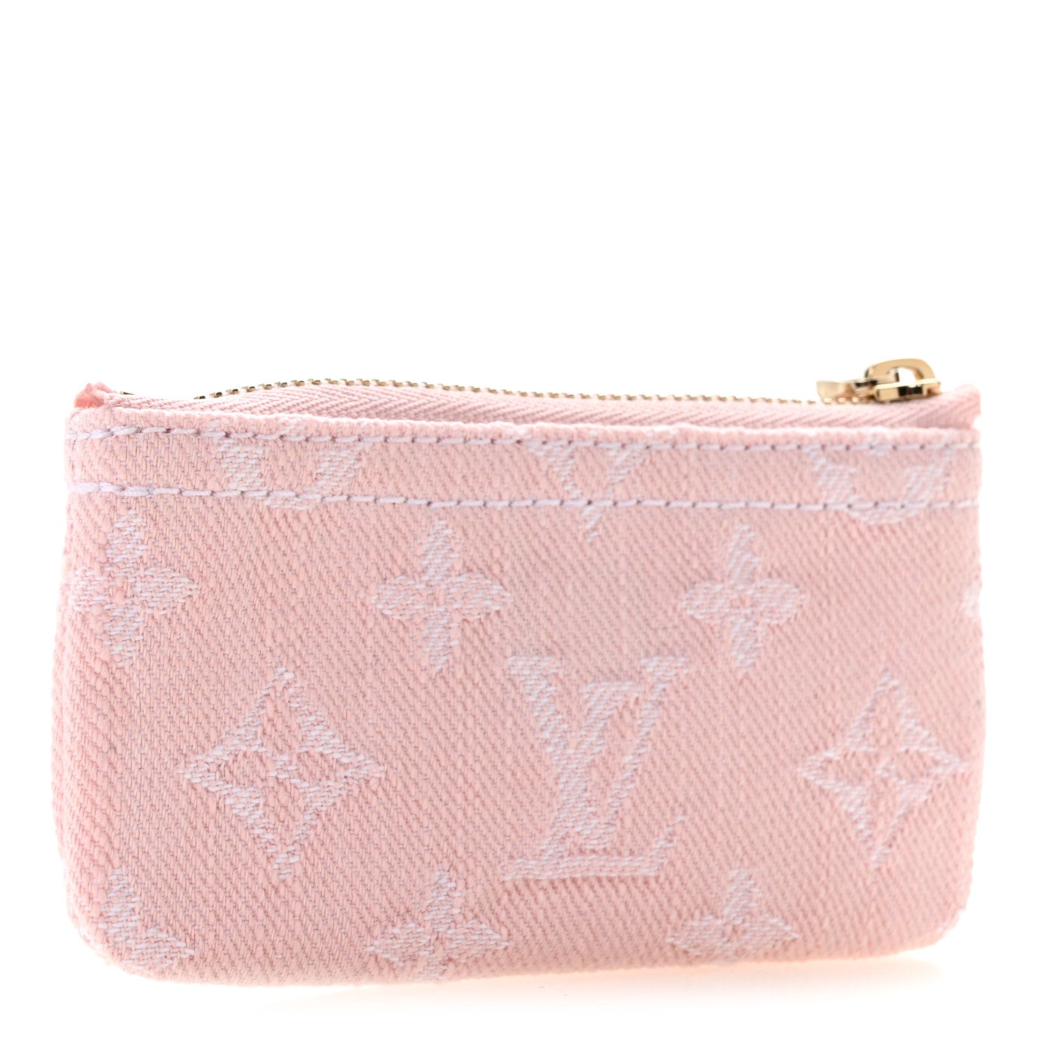 Louis Vuitton Monogram Denim Key Pouch Washed Pink 3 of 7