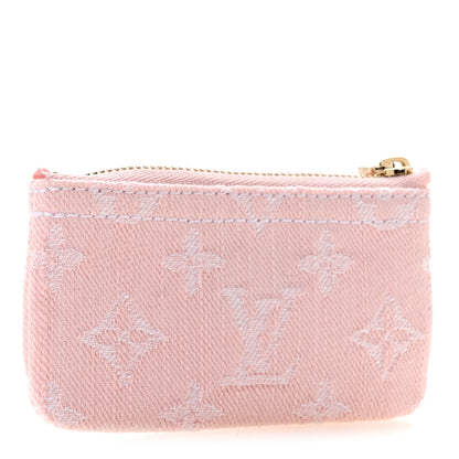 Louis Vuitton Monogram Denim Key Pouch Washed Pink 3 of 7