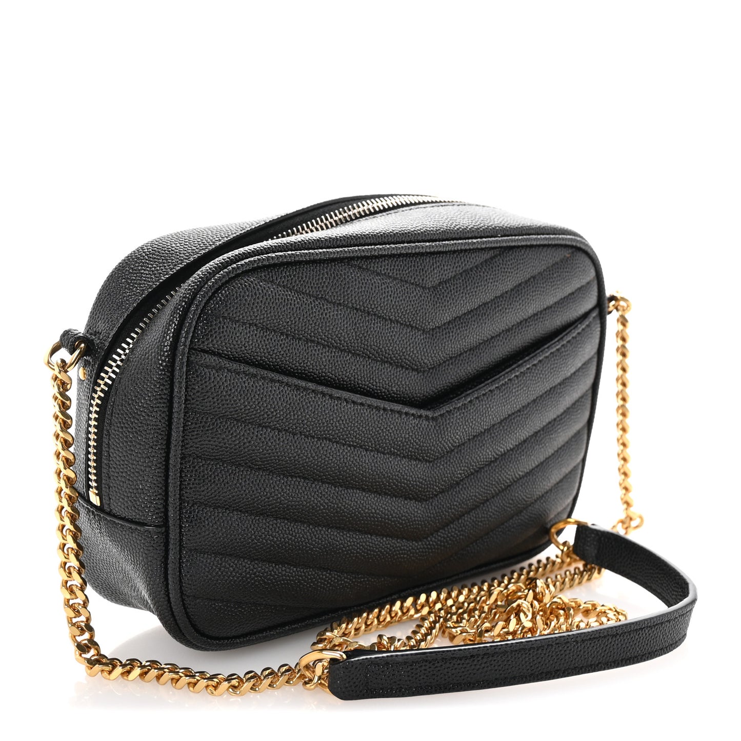 Grain De Poudre Matelasse Monogram Mini Lou Camera Bag Black