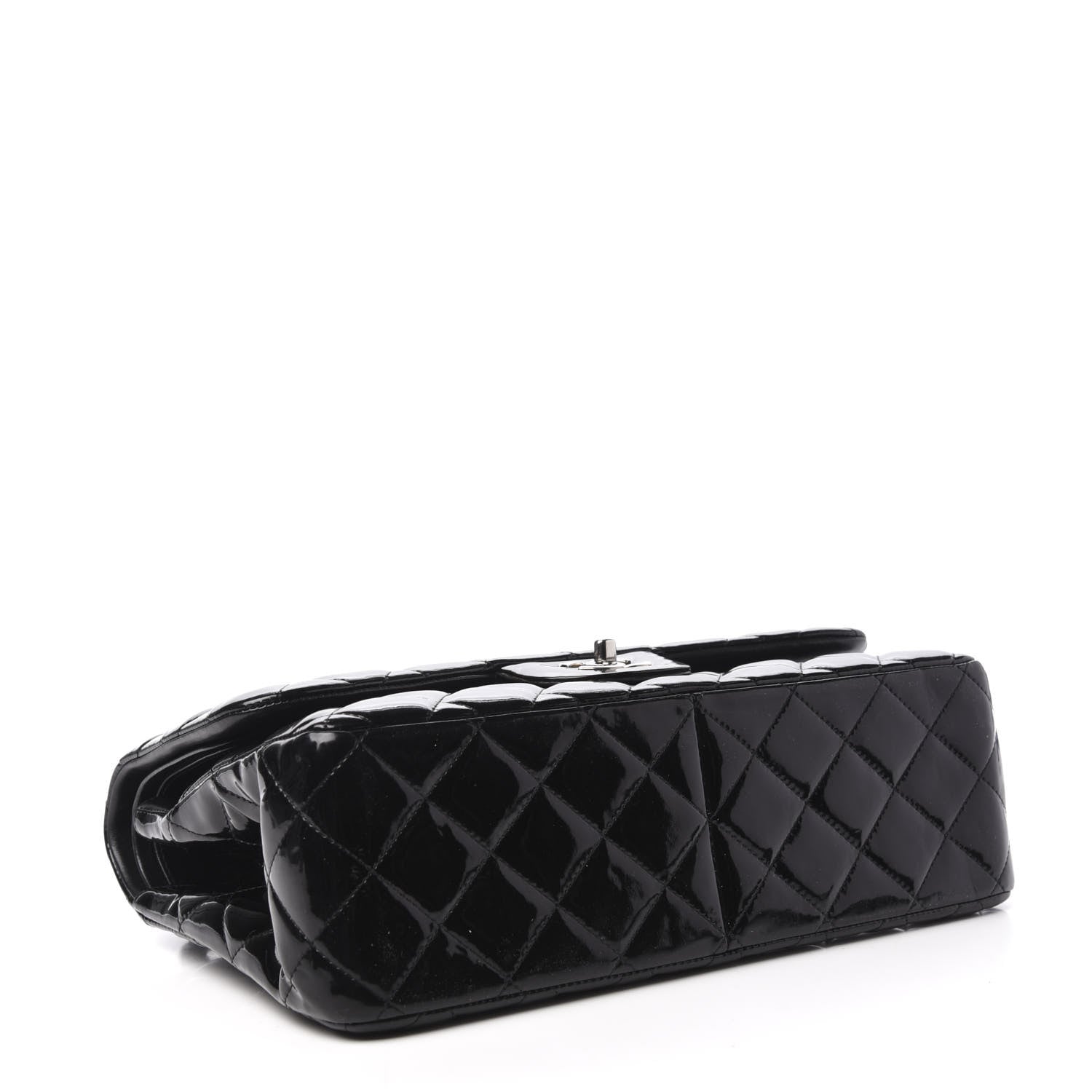 Chanel Patent Quilted Jumbo Double Flap Black 4 of 11