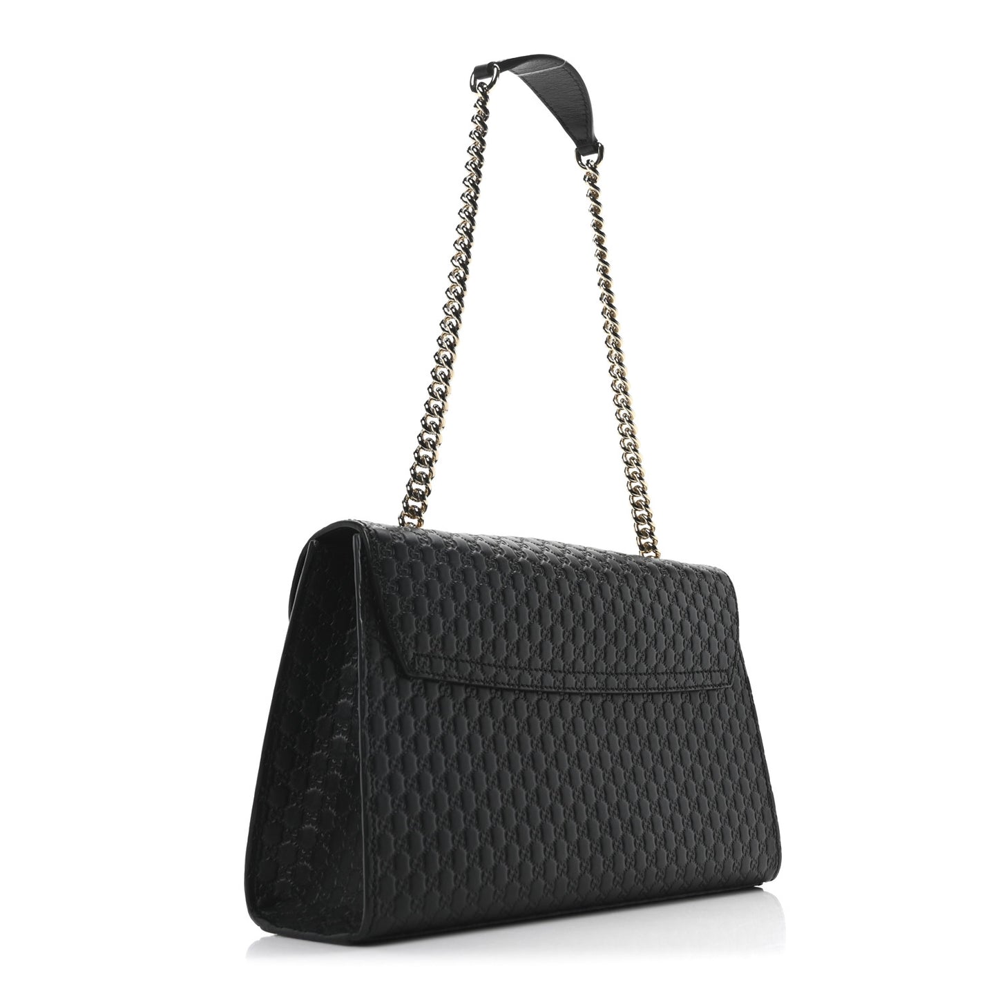 Microguccissima Medium Emily Chain Shoulder Bag Black