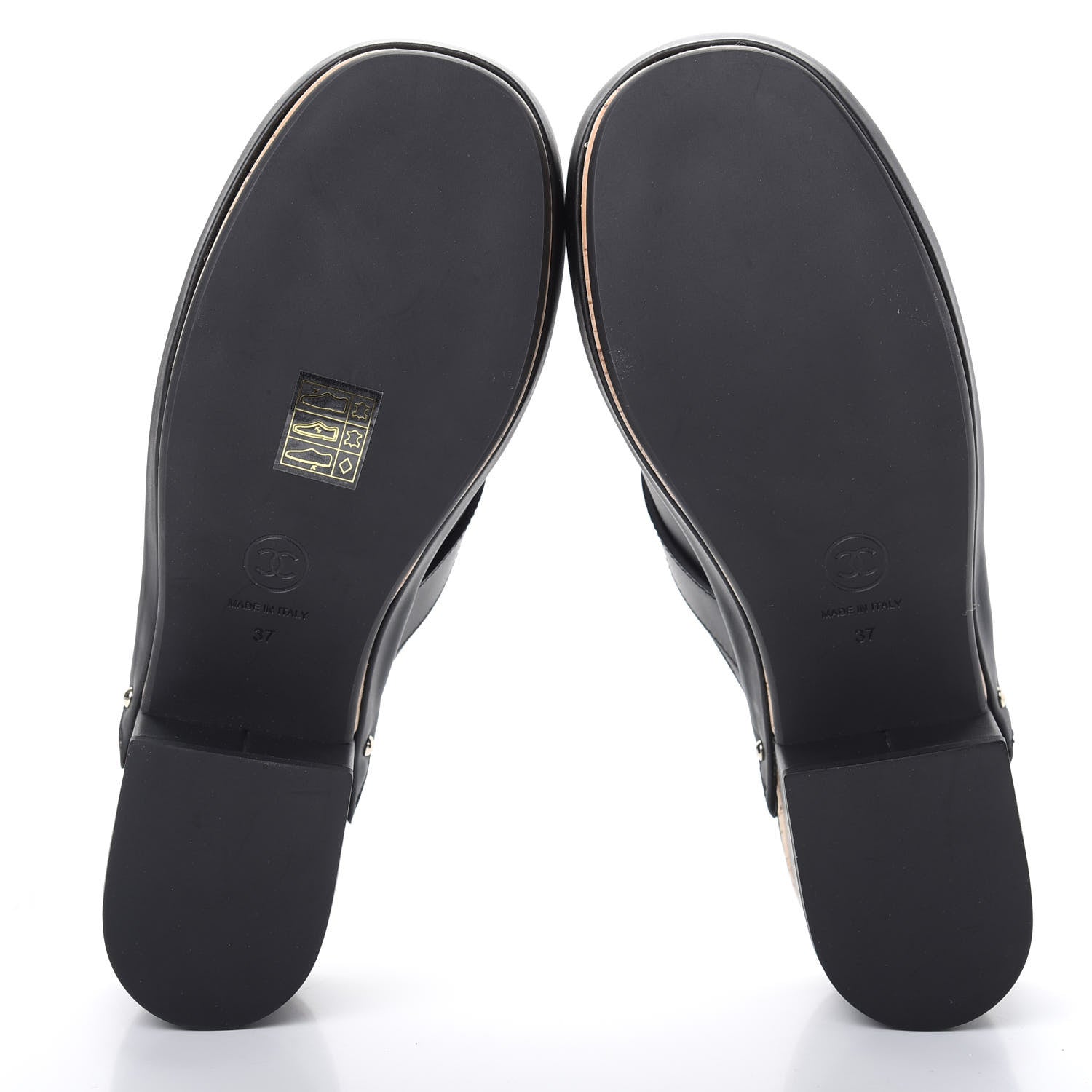 Chanel Calfskin CC Turn Lock Clogs 37 Black 5 of 9
