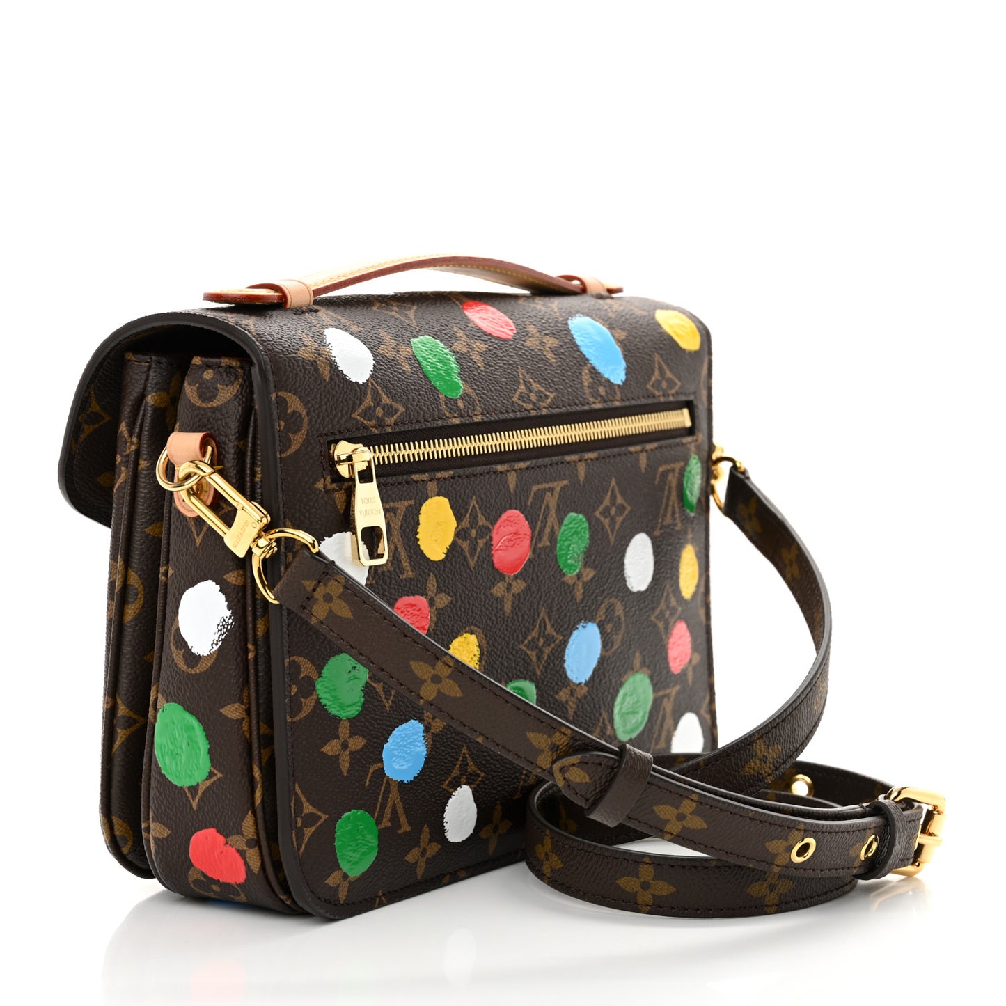 LV x YK Monogram Painted Dots Pochette Metis