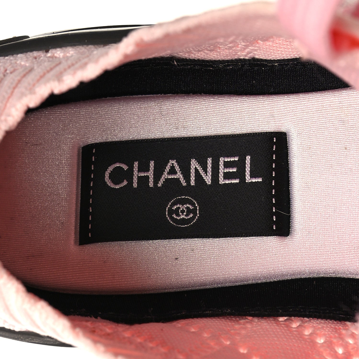 Chanel Mixed Fibers Quilted Womens CC Sneakers 39 Light Pink 7 of 7