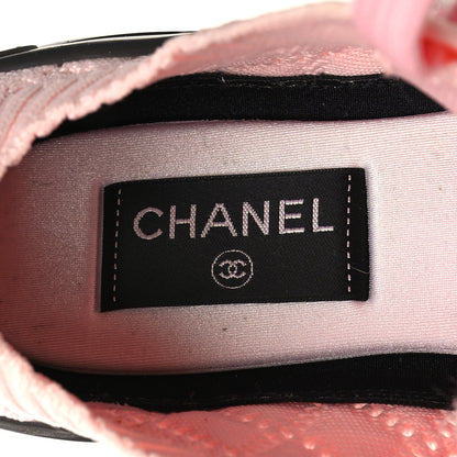 Chanel Mixed Fibers Quilted Womens CC Sneakers 39 Light Pink 7 of 7