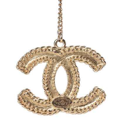 Chanel CC Drop Earrings Matte Gold 2 of 4