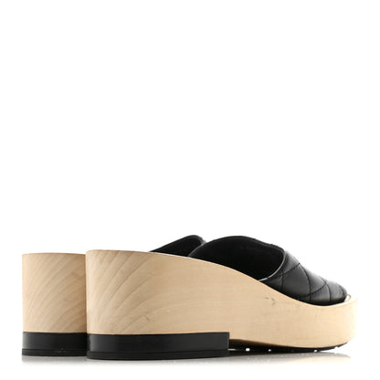 Chanel Lambskin CC Flat Slide Sandals 40 Black 5 of 12