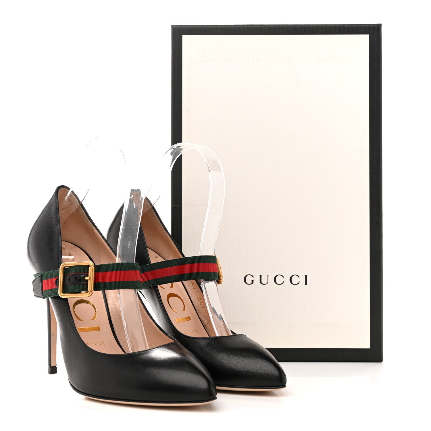 Gucci Malaga Kid Sylvie High Heel Pumps 37 Black 11 of 11