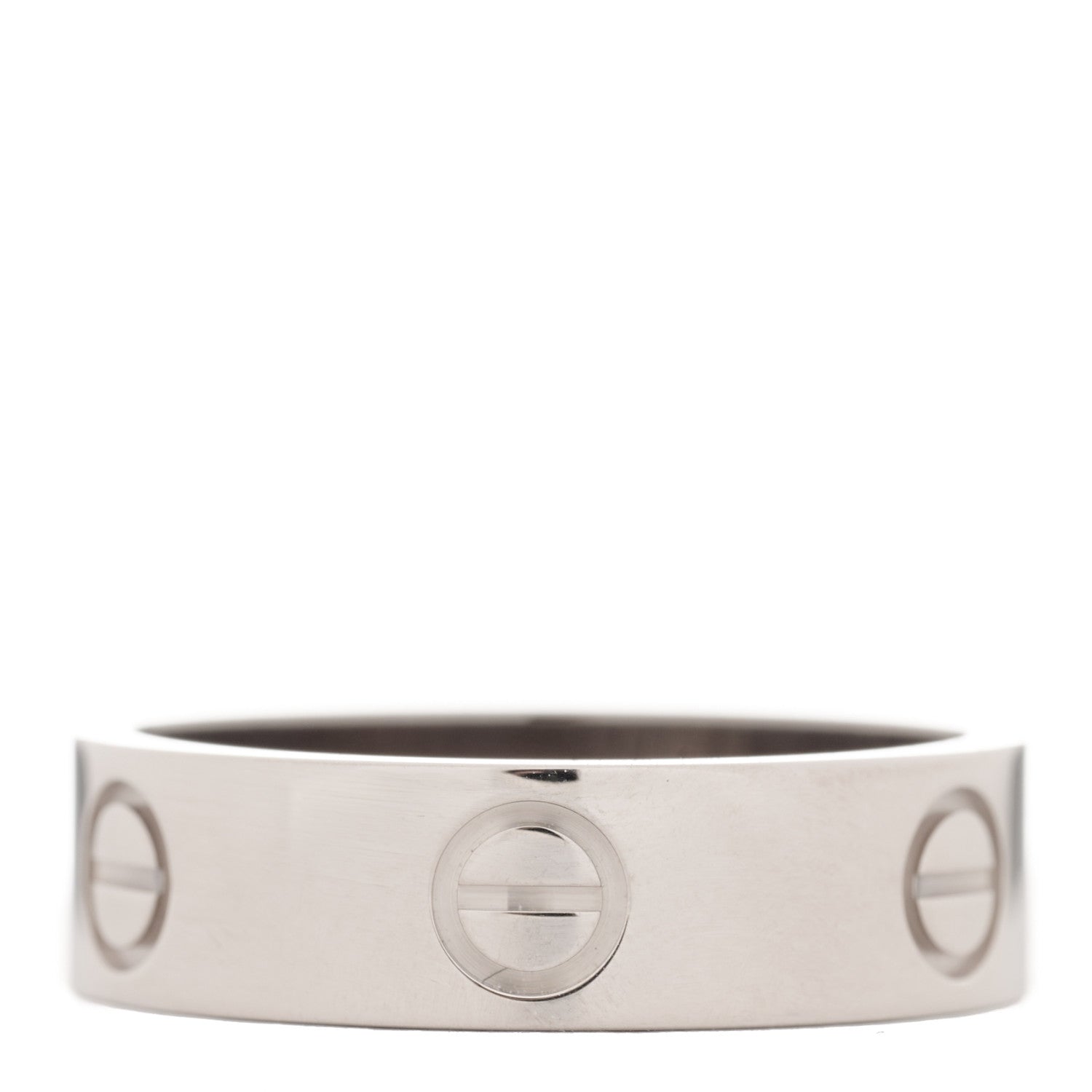 Cartier 18K White Gold 5.5mm LOVE Ring 55 7.25 3 of 5