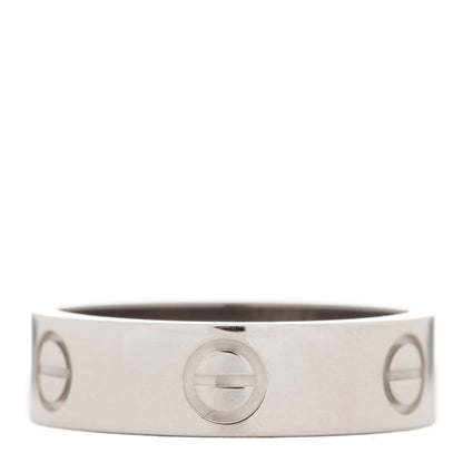 Cartier 18K White Gold 5.5mm LOVE Ring 55 7.25 3 of 5