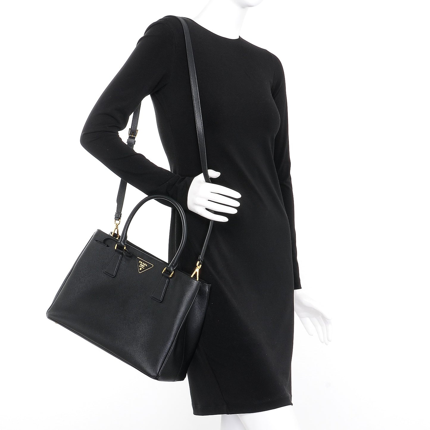 Saffiano Lux Small Tote Nero Black