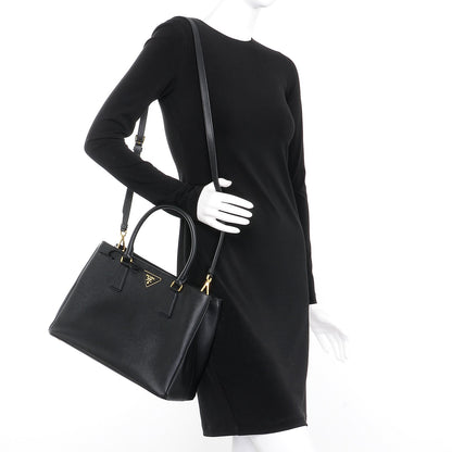 Prada Saffiano Lux Small Tote Nero Black 2 of 9