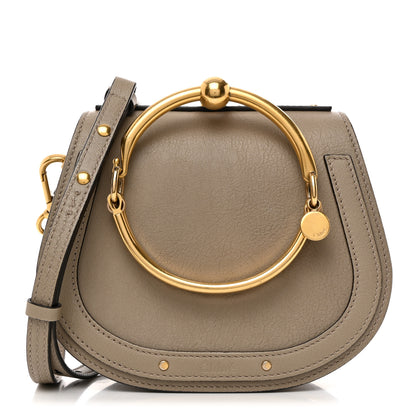 Chloe Calfskin Suede Small Nile Bracelet Bag Motty Grey 1 of 12