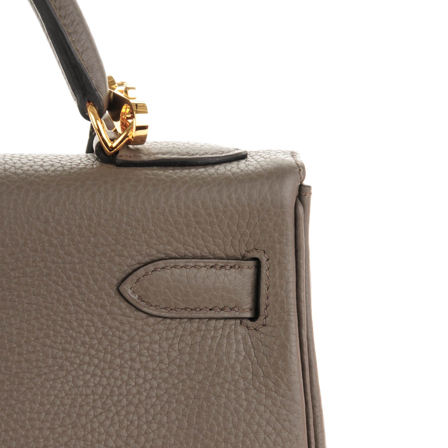 Hermes Taurillon Clemence Kelly Retourne 32 Etain 13 of 25