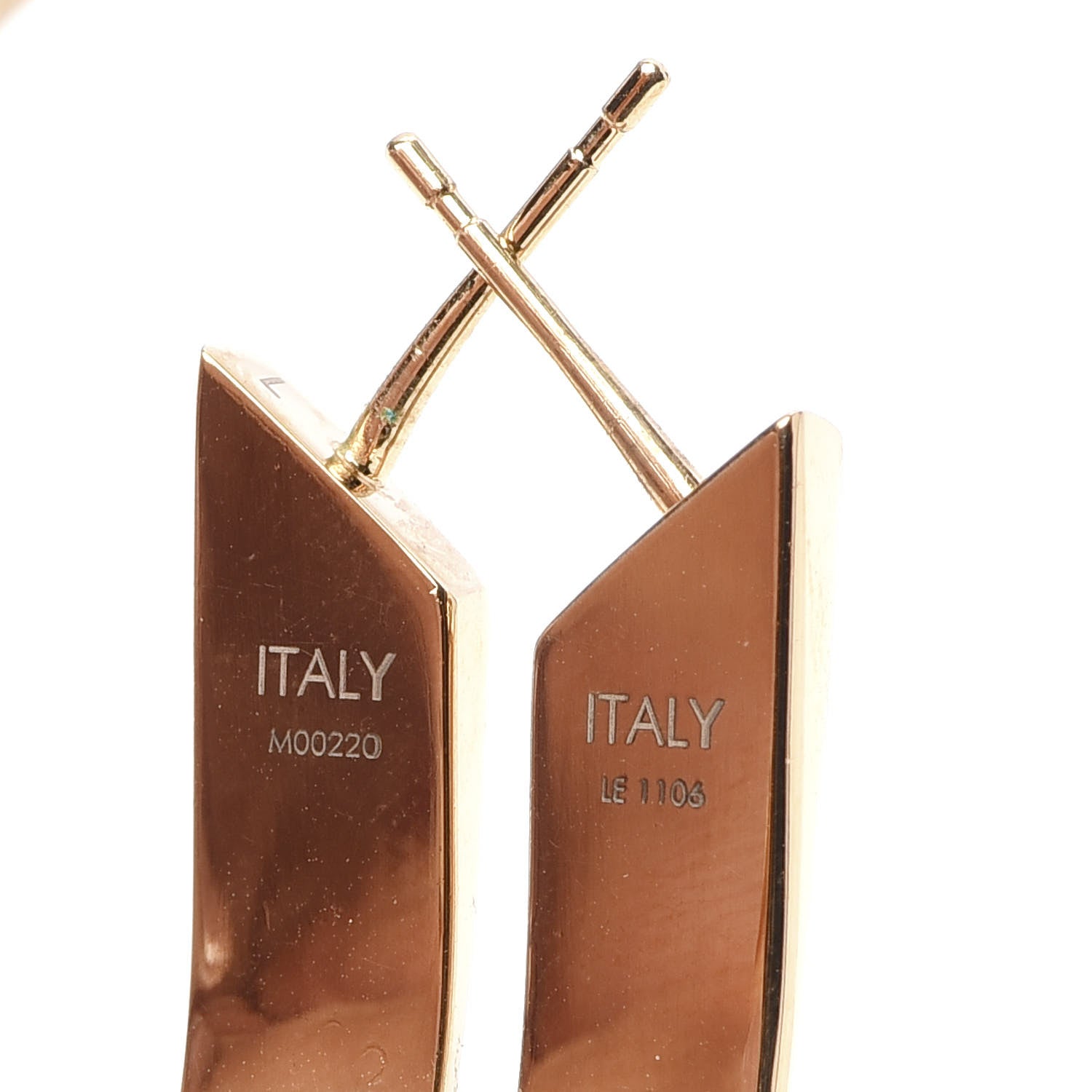 Louis Vuitton Nanogram Hoop Earrings Gold 7 of 10