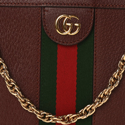 Gucci Calfskin GG Web Small Ophidia Chain Shoulder Bag Vintage Bordeaux 8 of 10