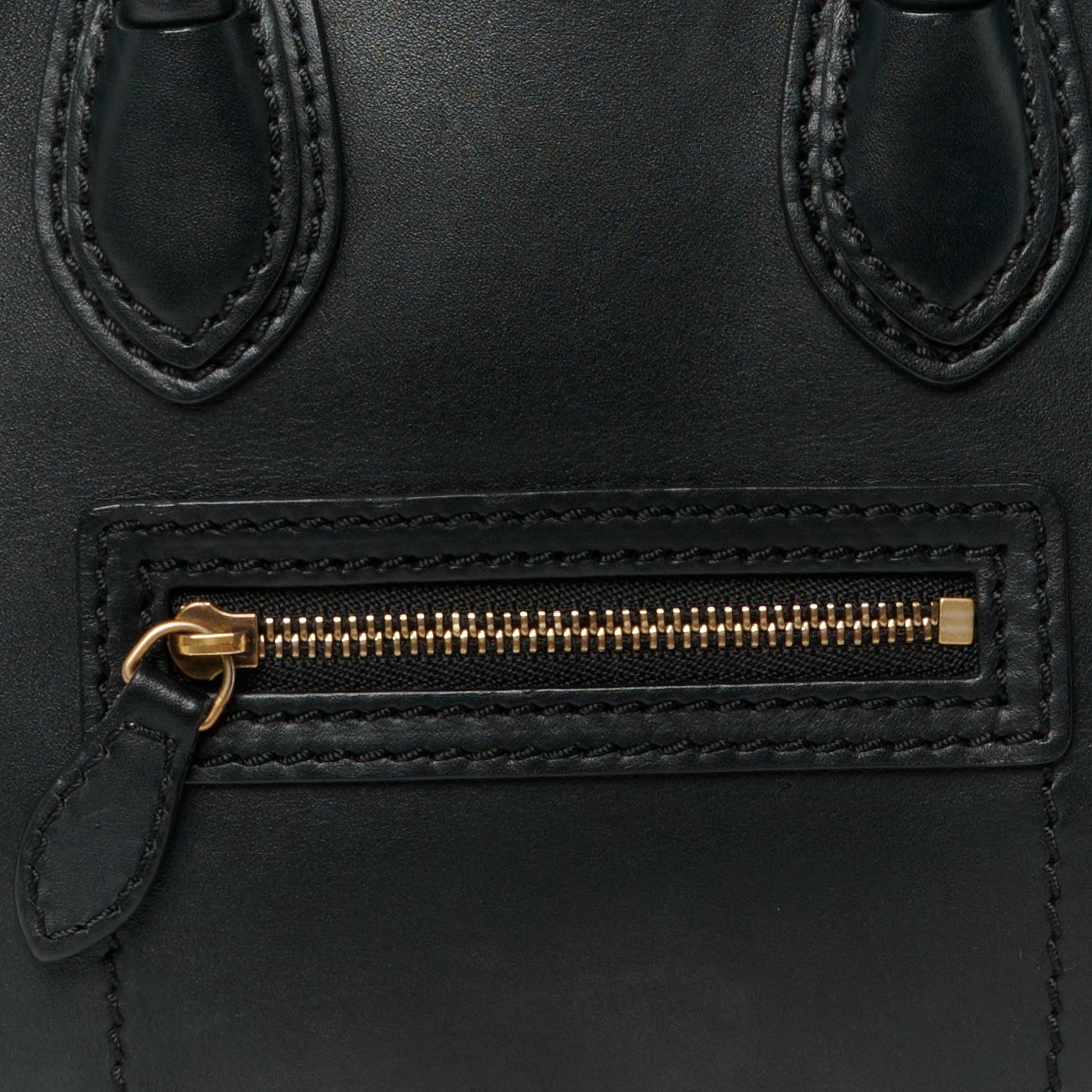 Celine Smooth Calfskin Nano Luggage Black 9 of 11