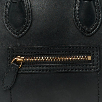 Celine Smooth Calfskin Nano Luggage Black 9 of 11