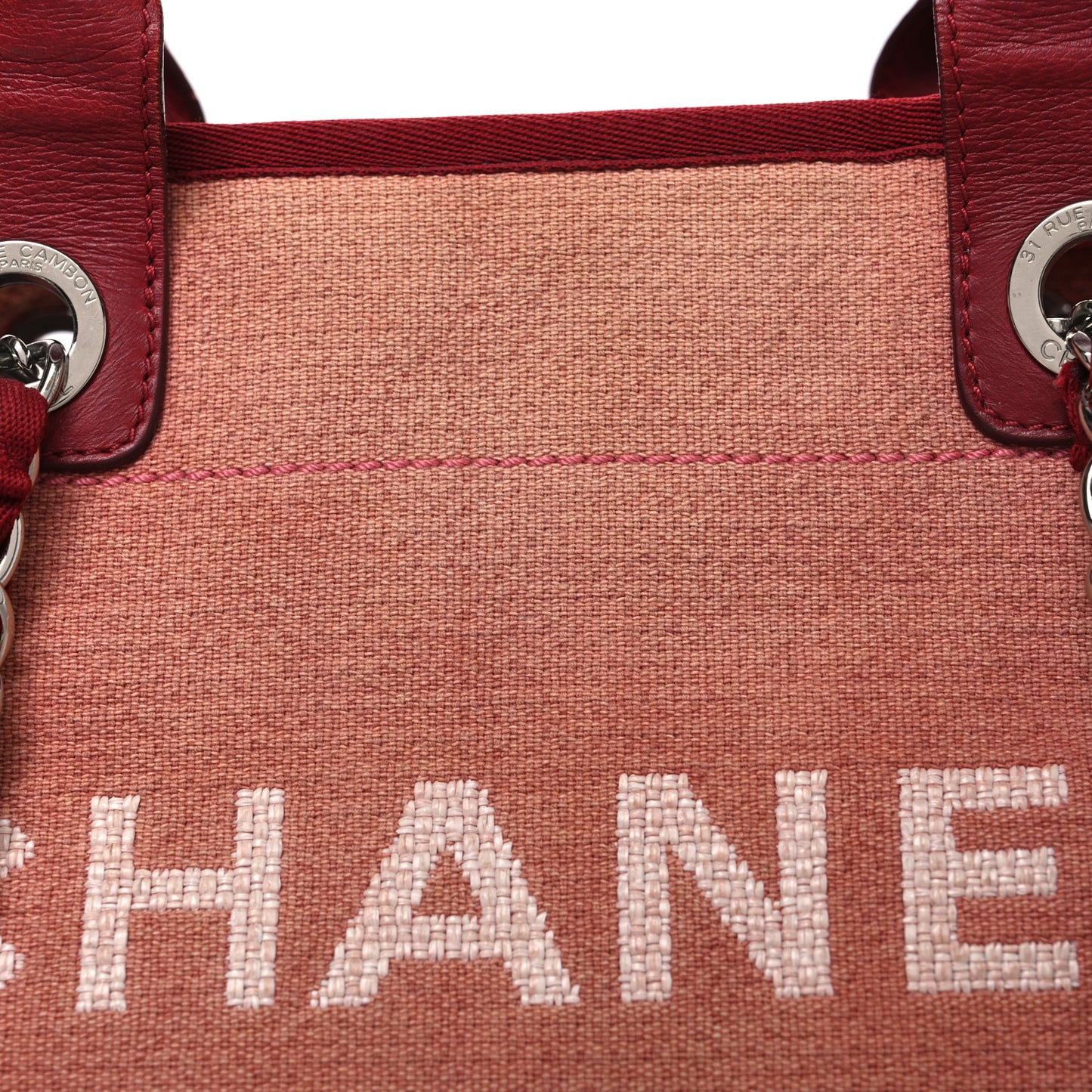 Canvas Large Deauville Tote Red