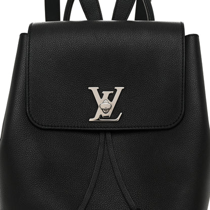 Louis Vuitton Calfskin Lockme Backpack Black 7 of 10