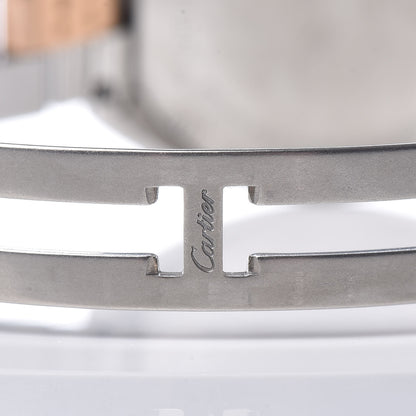 Cartier Stainless Steel 18K Pink Gold 31mm Cle De Automatic Watch 7 of 9