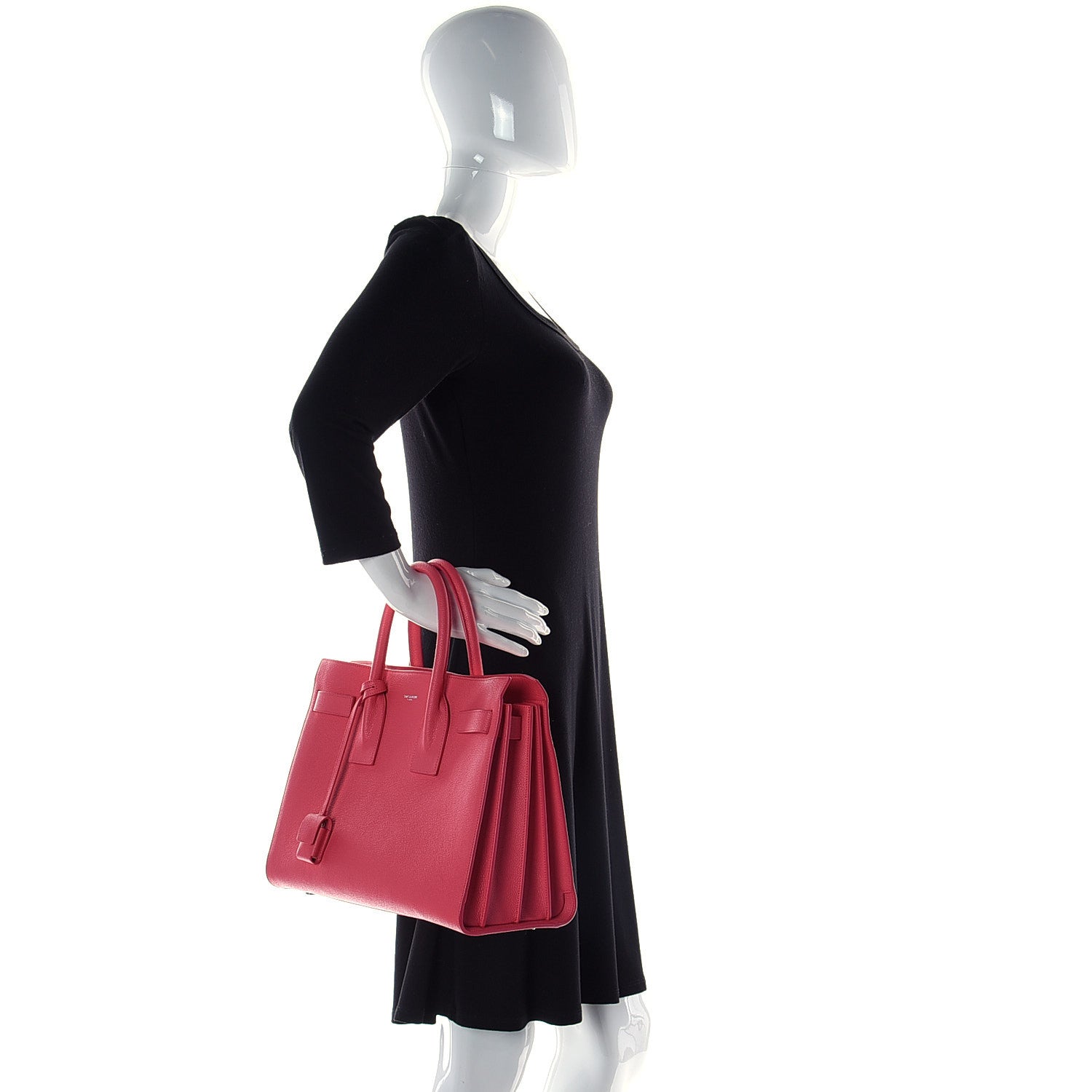 Saint Laurent Grained Calfskin Small Sac De Jour Rose Clair 2 of 12