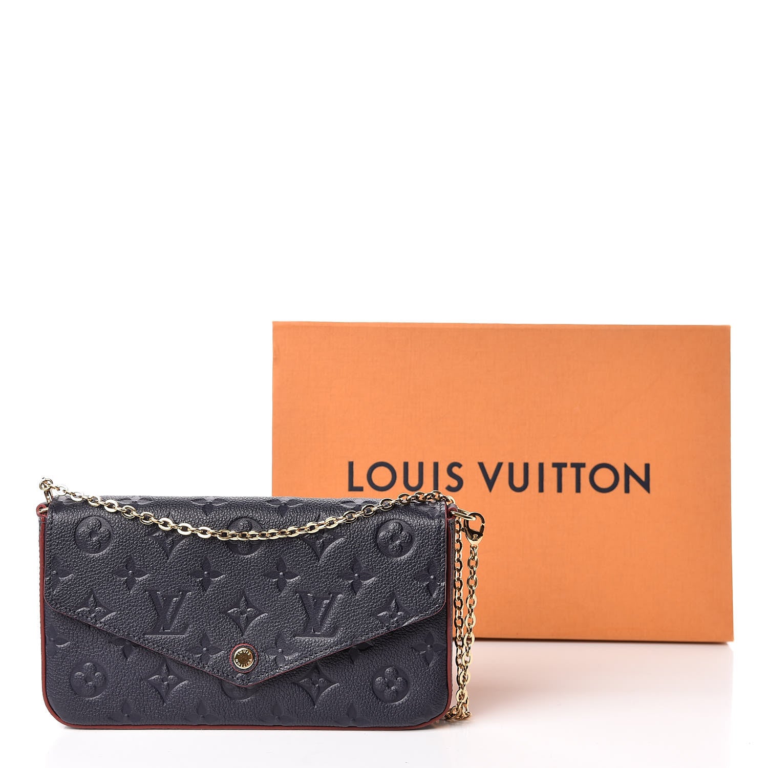 Louis Vuitton Empreinte Pochette Felicie Chain Wallet Marine Rouge 16 of 16