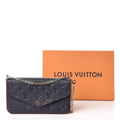 Louis Vuitton Empreinte Pochette Felicie Chain Wallet Marine Rouge 16 of 16