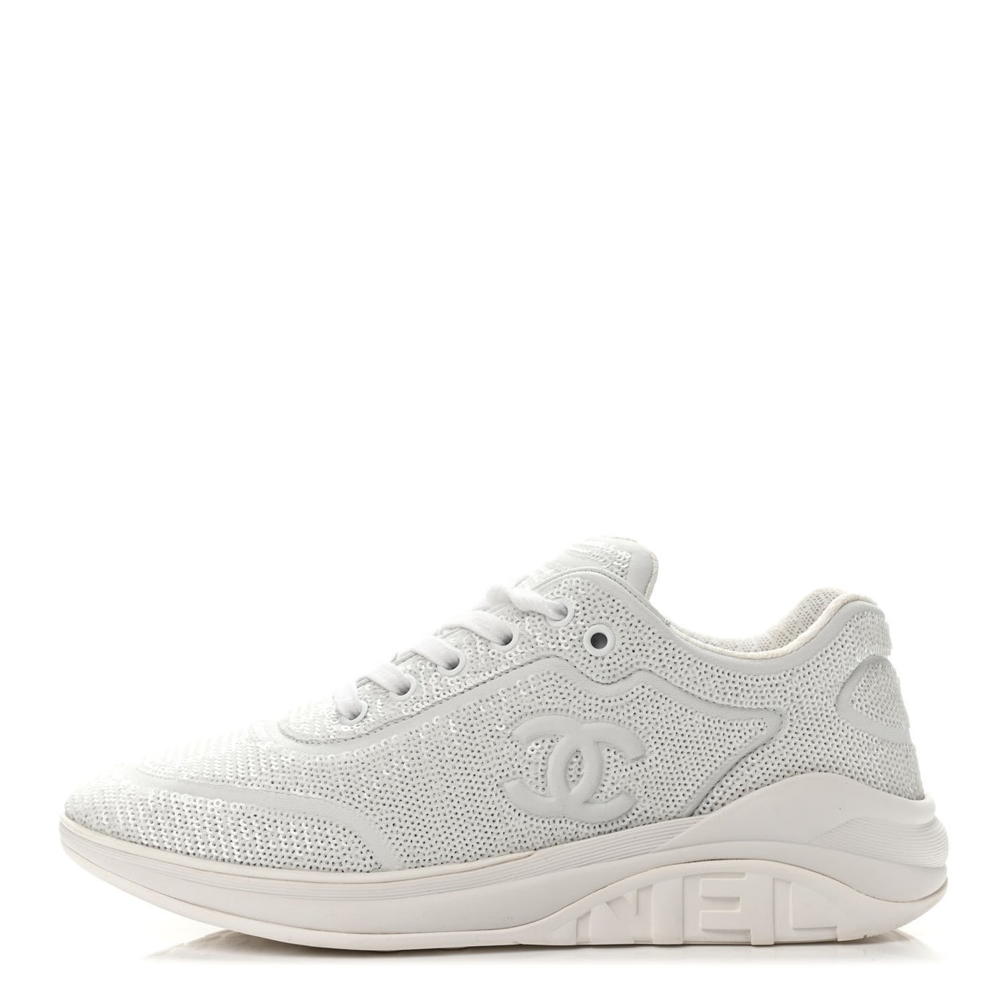 Sequin CC Sneakers 40 White