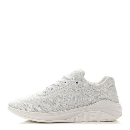 Chanel Sequin CC Sneakers 40 White 1 of 4
