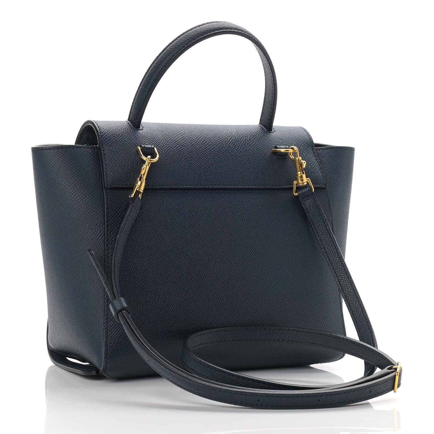 Celine Grained Calfskin Nano Belt Bag Navy 3 of 9