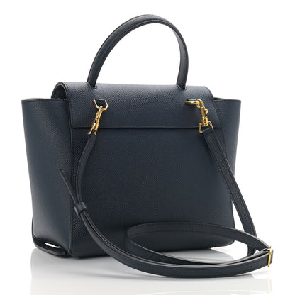 Celine Grained Calfskin Nano Belt Bag Navy 3 of 9