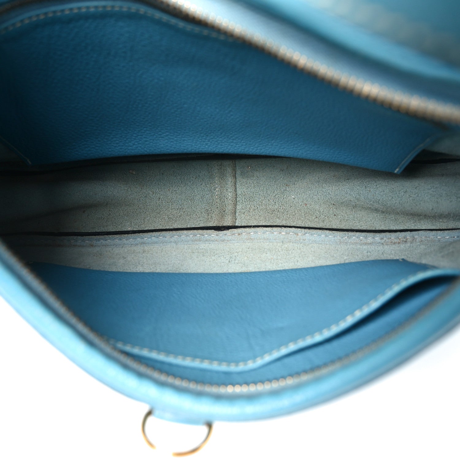 Hermes Togo Trim II 31 Shoulder Bag Blue Jean 5 of 9
