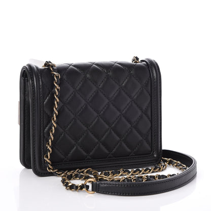 Chanel Lambskin Quilted Boy Brick Studded Flap Black 3 of 8