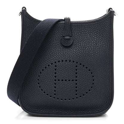 Hermes Taurillon Clemence Evelyne TPM Bleu Nuit 1 of 11